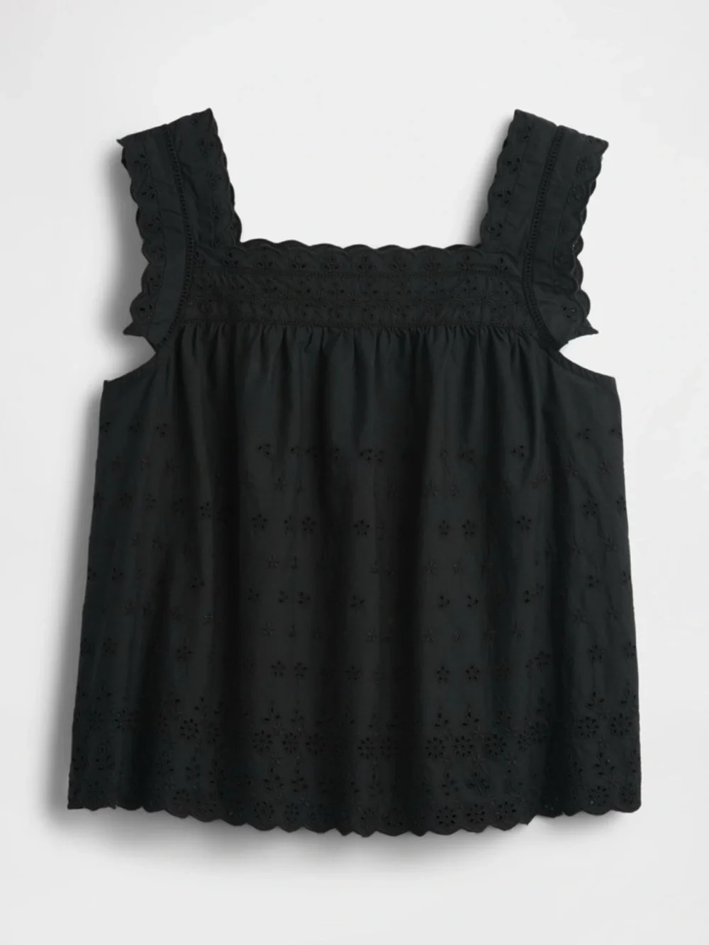 Gap × DÔEN Eyelet Top Black Coquette Cottagecore Size XS NWT - Picture 4 of 7